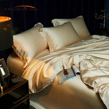 Luxury 100% Pure Silk Bedding Set – Healthy Silk Quilt and Duvet Cover Set